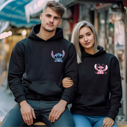 Stitch & Angel Couples Hoodie Set