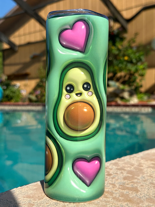 3D Avocado Tumbler