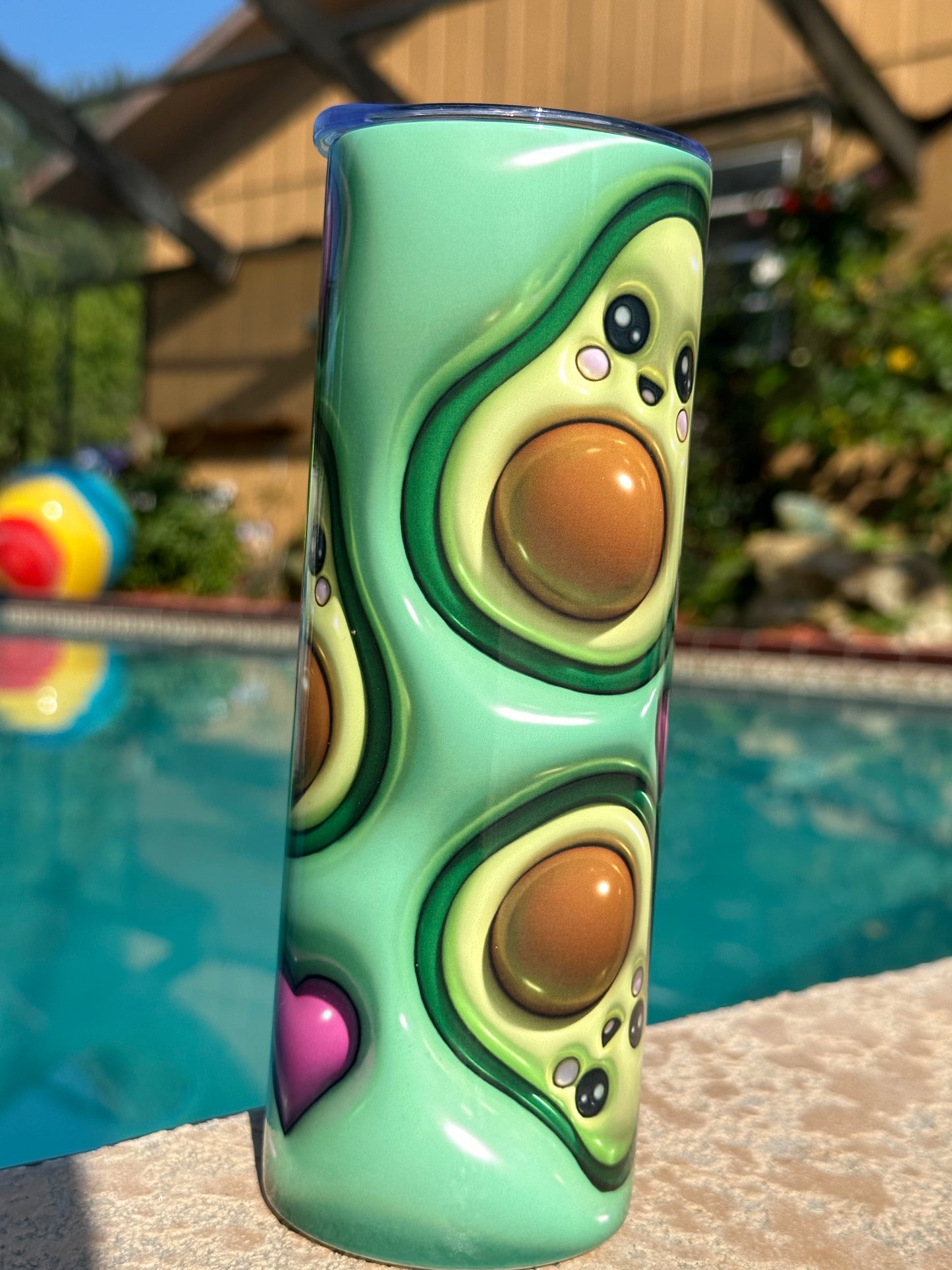 3D Avocado Tumbler